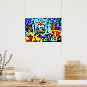 POSTER POSTE D'ART EN BUFFALO PURPLE DE 24" X 16" (Cuisine)