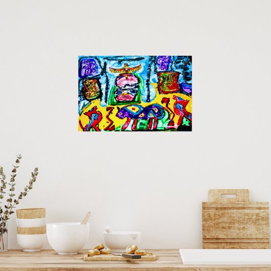 POSTER POSTE D'ART EN BUFFALO PURPLE DE 24" X 16" (Cuisine)