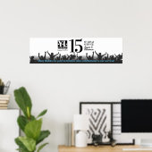 Poster Poste de bannière de signature de l'anniversaire d (Bureau à domicile)