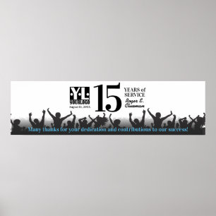 Poster Poste de bannière de signature de l'anniversaire d
