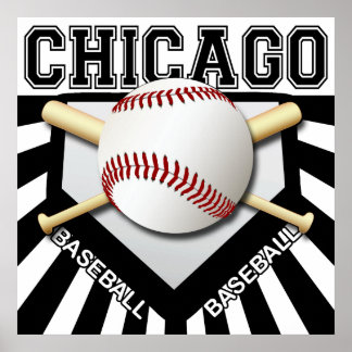 POSTER POSTE DE BASEBALL CHICAGO