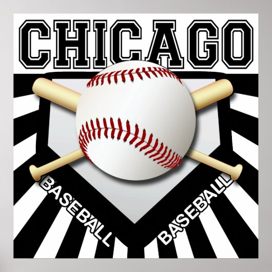POSTER POSTE DE BASEBALL CHICAGO (Devant)