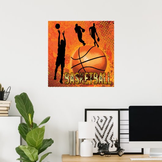 POSTER POSTE DE BASKETBALL (Bureau à domicile)