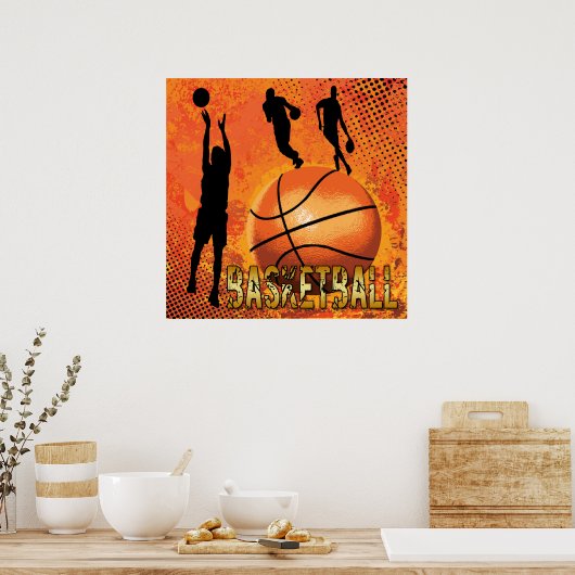 POSTER POSTE DE BASKETBALL (Cuisine)