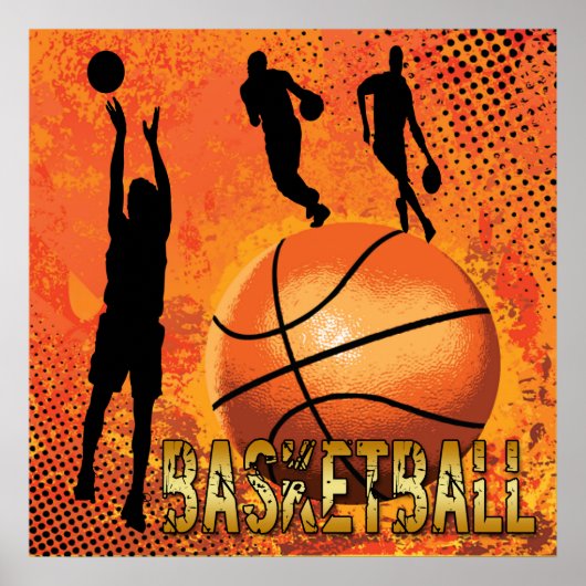 POSTER POSTE DE BASKETBALL (Devant)