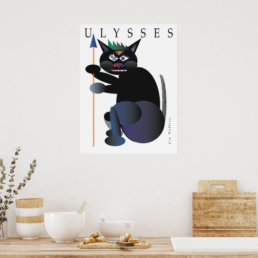 POSTER POSTE DE CHAT ULYSSES DE JIM MALTESE (Cuisine)