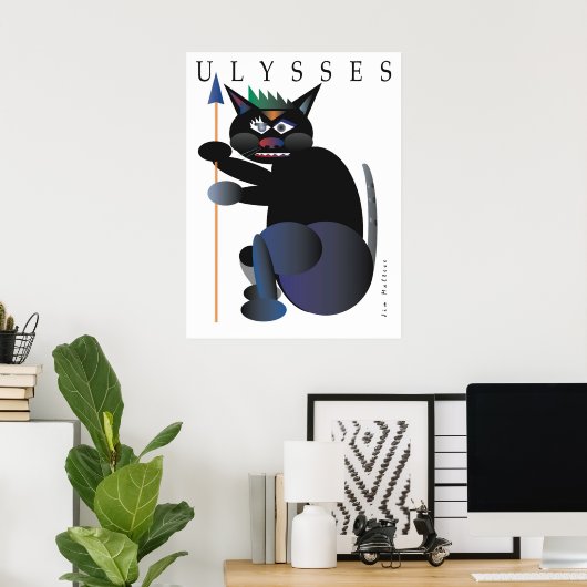 POSTER POSTE DE CHAT ULYSSES DE JIM MALTESE (Bureau à domicile)