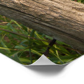 Poster Poste de clôture agricole rurale et Hay Bales (Coin)