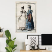 POSTER POSTE DE MODE - 1815 MODE FRANÇAIS ET ANGLAIS (Bureau à domicile)