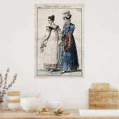 POSTER POSTE DE MODE - 1815 MODE FRANÇAIS ET ANGLAIS (Cuisine)