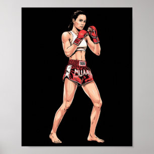 Poster Poste de Muay Thai Comt Sports Un fan de kickboxin