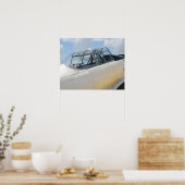Poster Poste de pilotage d'un aéronef militaire vintage (Cuisine)