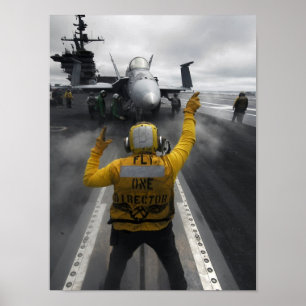 Poster Poste de pilotage d'un transporteur d'aéronef