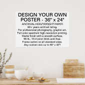 Poster POSTE DE POIDS LOURD D'ARCHIVÉE SUR MESURE 36"x24" (Cuisine)