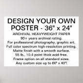 Poster POSTE DE POIDS LOURD D'ARCHIVÉE SUR MESURE 36"x24" (Devant)