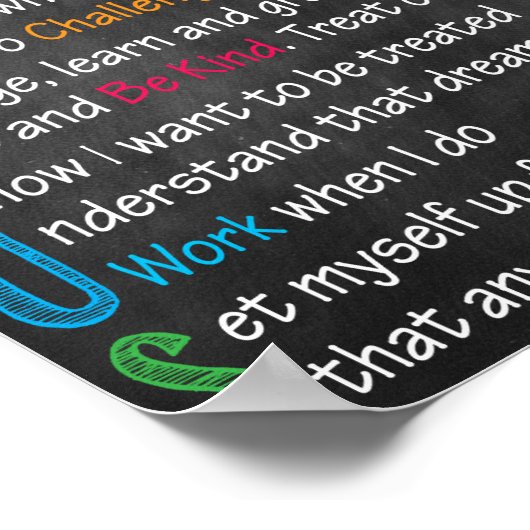 POSTER POSTE IMPRIMÉ EN CLASSE DE FOCUS (Coin)