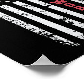 Poster Poste Patriotique Postal Worker American Drapeau (Coin)