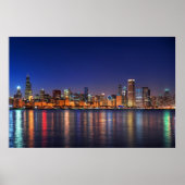 POSTER POSTE SKYLINE CHICAGO (Devant)