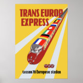 Poster Poste voyage Express Trans Europe (Devant)