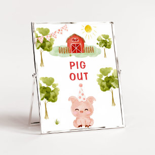 Poster Poster. Anniversaire des animaux de ferme