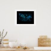 Poster Poster-Art-Dragon Abstrait (Cuisine)