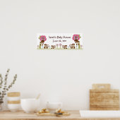 Poster Poster/Bannière pour fille singe mignonne (Cuisine)