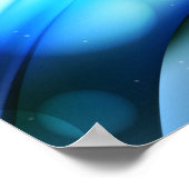 Poster Poster-Bleu Abstrait (Coin)