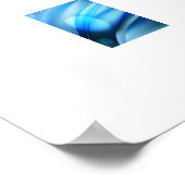 Poster Poster-Bleu Abstrait (Coin)