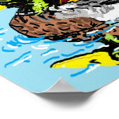 Poster Poster/Canard dans un étang (Coin)