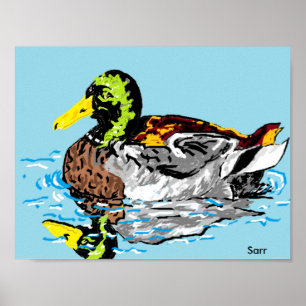 Poster Poster/Canard dans un étang