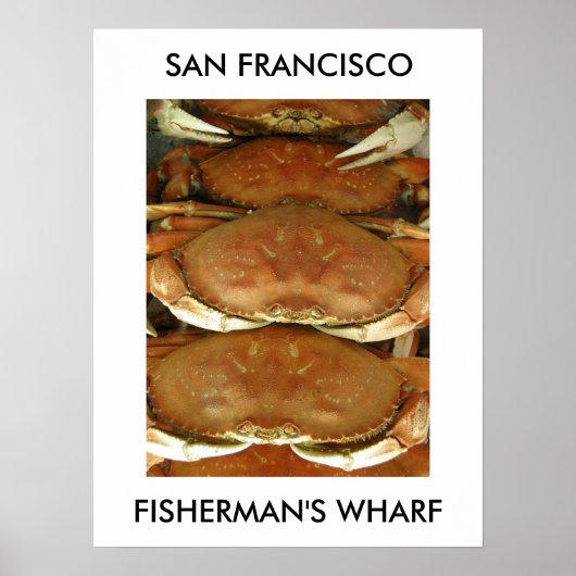 Poster Poster, CRAB, SAN FRANCISCO, QUAI DE PÊCHEUR (Devant)