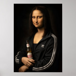 Poster Póster cuadro Mola Lisa Cerveza y Chándal