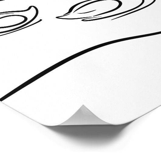 Poster "Poster d'art de la ligne Canard et Canards | Irla (Coin)