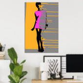 Poster 'Poster d'art de mode Graffiti' (Bureau à domicile)