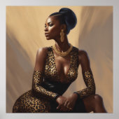 Poster *Poster de la dame léopard (Devant)