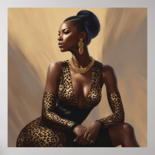 Poster *Poster de la dame léopard