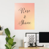 Poster "Poster de la relève et de la brillance - Citation (Bureau à domicile)