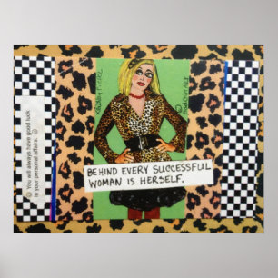 POSTER POSTER-DERRIÈRE CHAQUE FEMME RÉUSSIE EST ELLE-MÊME