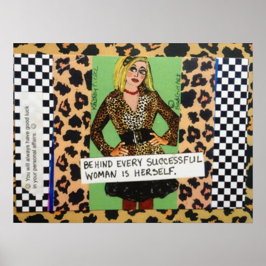 POSTER POSTER-DERRIÈRE CHAQUE FEMME RÉUSSIE EST ELLE-MÊME (Devant)