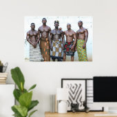 Poster Poster, En Afrique, Cinq Guerriers (Bureau à domicile)