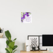 Poster Poster—Fleurs violettes-Vert-Jer 29:11 (Bureau à domicile)