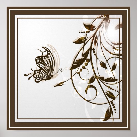 Poster Poster-Floral & Papillons (Devant)