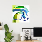 Poster Poster-Football 24" x 24" (Bureau à domicile)