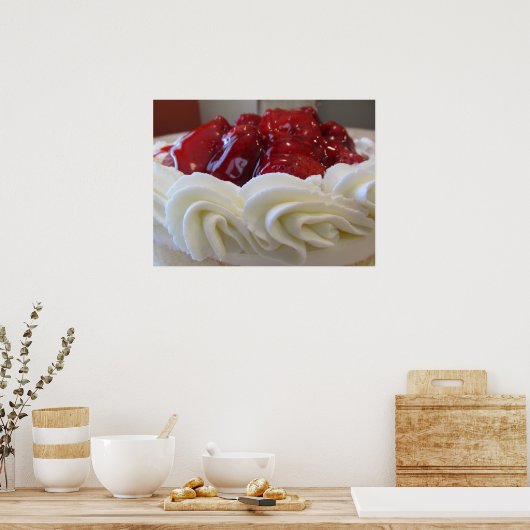 Poster Poster—Gâteau aux fraises (Cuisine)