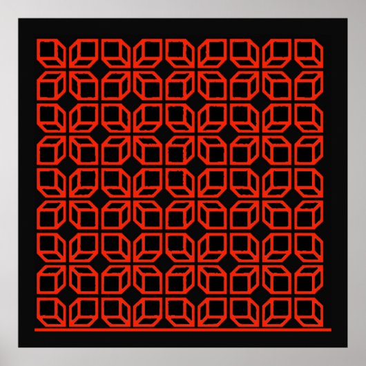 Poster 'Poster géométrique d'art opérationnel' (Devant)