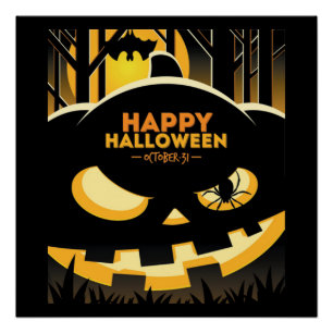 Poster Poster/Happy Halloween Jack-o-Lantern