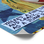 POSTER POSTER-IL Y A UNE LIGNE FINE ENTRE GENIUS (Coin)