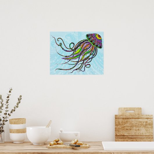 Poster Poster/Impression de méduses électriques (Cuisine)