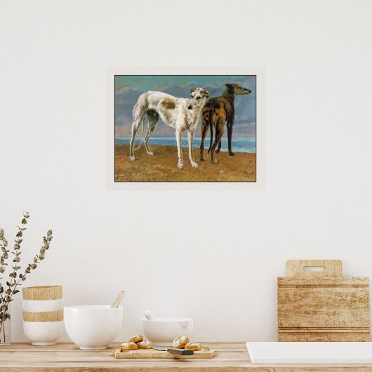 Poster Poster/Impression Greyhound : Deux Greyhounds (Cuisine)