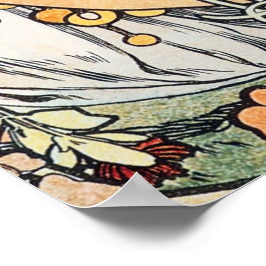 Poster Poster/Impression : Mucha - Langue des Fleurs II (Coin)
